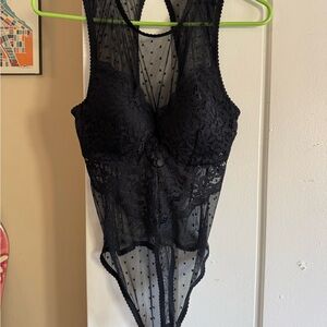 INC International Concepts Black Sheer Lace Intimates